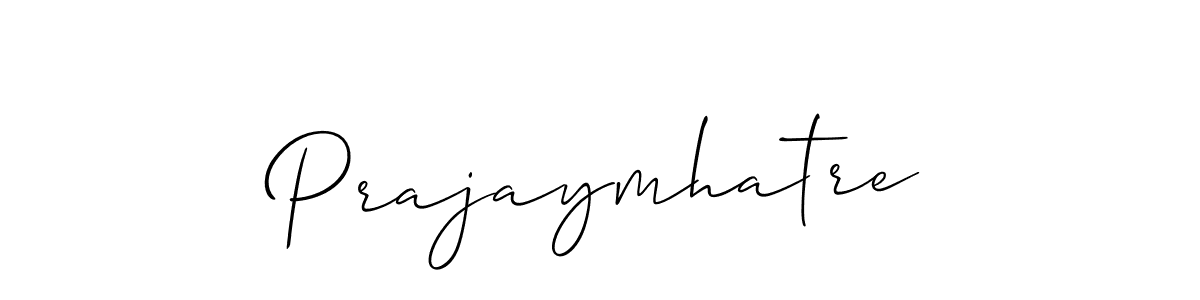 Make a short Prajaymhatre signature style. Manage your documents anywhere anytime using Allison_Script. Create and add eSignatures, submit forms, share and send files easily. Prajaymhatre signature style 2 images and pictures png