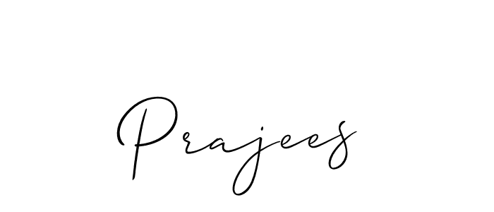 Use a signature maker to create a handwritten signature online. With this signature software, you can design (Allison_Script) your own signature for name Prajees. Prajees signature style 2 images and pictures png