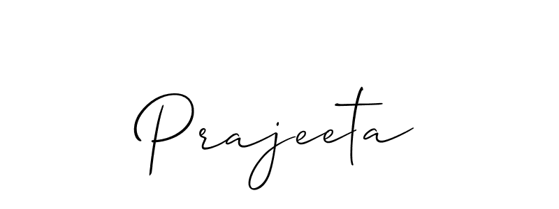 The best way (Allison_Script) to make a short signature is to pick only two or three words in your name. The name Prajeeta include a total of six letters. For converting this name. Prajeeta signature style 2 images and pictures png