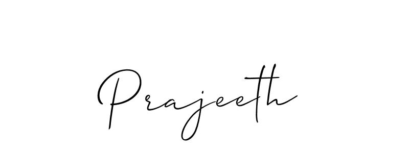 How to make Prajeeth name signature. Use Allison_Script style for creating short signs online. This is the latest handwritten sign. Prajeeth signature style 2 images and pictures png