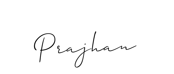 Design your own signature with our free online signature maker. With this signature software, you can create a handwritten (Allison_Script) signature for name Prajhan. Prajhan signature style 2 images and pictures png