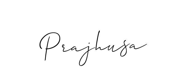 Allison_Script is a professional signature style that is perfect for those who want to add a touch of class to their signature. It is also a great choice for those who want to make their signature more unique. Get Prajhusa name to fancy signature for free. Prajhusa signature style 2 images and pictures png