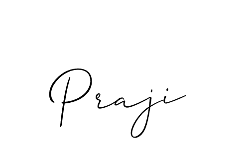 Design your own signature with our free online signature maker. With this signature software, you can create a handwritten (Allison_Script) signature for name Praji. Praji signature style 2 images and pictures png