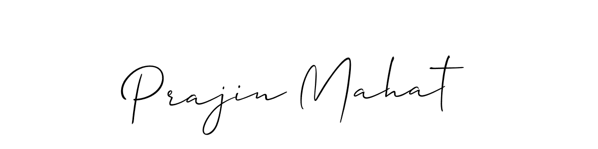 Use a signature maker to create a handwritten signature online. With this signature software, you can design (Allison_Script) your own signature for name Prajin Mahat. Prajin Mahat signature style 2 images and pictures png