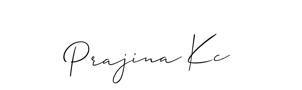 How to make Prajina Kc signature? Allison_Script is a professional autograph style. Create handwritten signature for Prajina Kc name. Prajina Kc signature style 2 images and pictures png