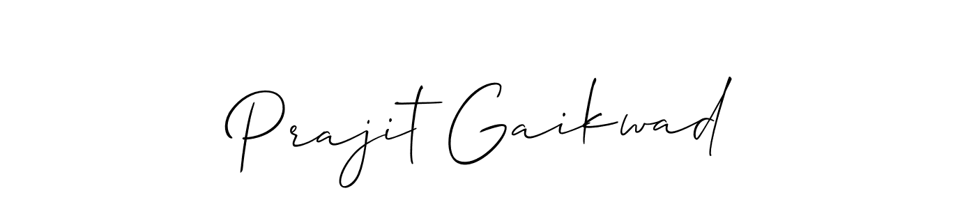 How to make Prajit Gaikwad signature? Allison_Script is a professional autograph style. Create handwritten signature for Prajit Gaikwad name. Prajit Gaikwad signature style 2 images and pictures png