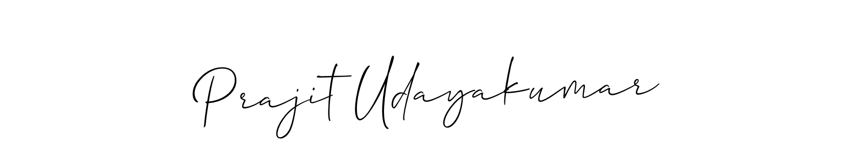 It looks lik you need a new signature style for name Prajit Udayakumar. Design unique handwritten (Allison_Script) signature with our free signature maker in just a few clicks. Prajit Udayakumar signature style 2 images and pictures png