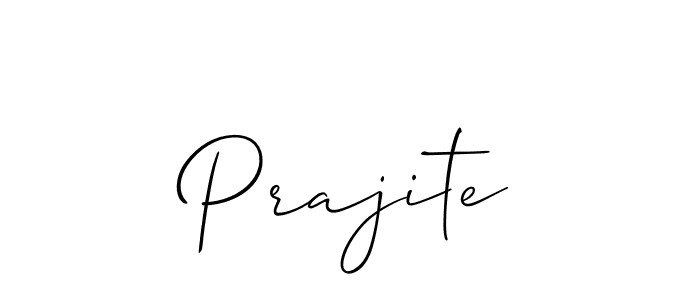 Use a signature maker to create a handwritten signature online. With this signature software, you can design (Allison_Script) your own signature for name Prajite. Prajite signature style 2 images and pictures png