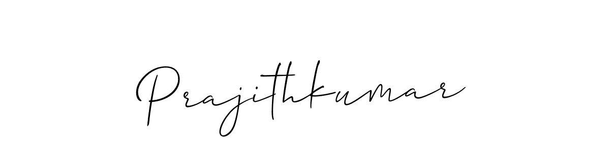 Make a short Prajithkumar signature style. Manage your documents anywhere anytime using Allison_Script. Create and add eSignatures, submit forms, share and send files easily. Prajithkumar signature style 2 images and pictures png