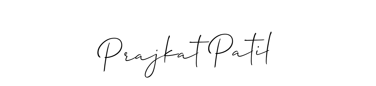 It looks lik you need a new signature style for name Prajkat Patil. Design unique handwritten (Allison_Script) signature with our free signature maker in just a few clicks. Prajkat Patil signature style 2 images and pictures png