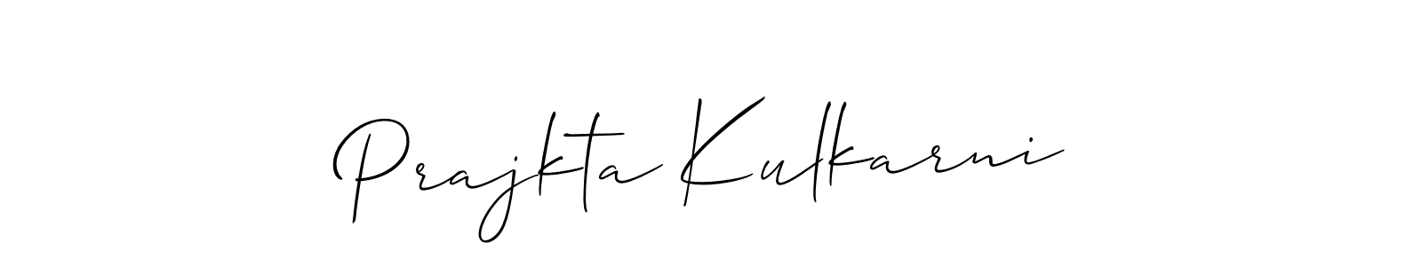 It looks lik you need a new signature style for name Prajkta Kulkarni. Design unique handwritten (Allison_Script) signature with our free signature maker in just a few clicks. Prajkta Kulkarni signature style 2 images and pictures png