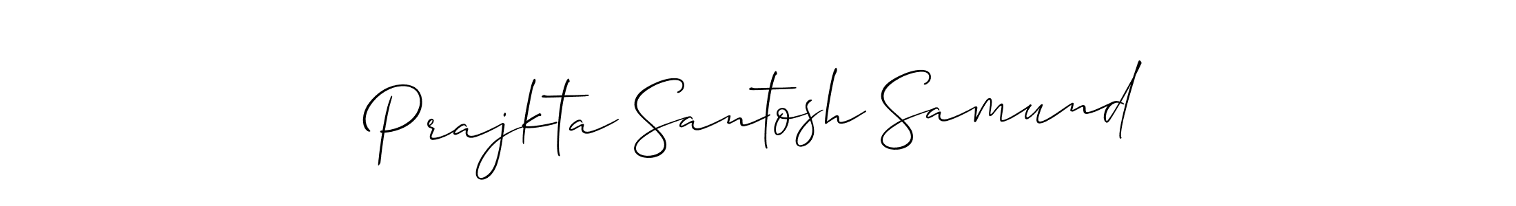 How to make Prajkta Santosh Samund signature? Allison_Script is a professional autograph style. Create handwritten signature for Prajkta Santosh Samund name. Prajkta Santosh Samund signature style 2 images and pictures png