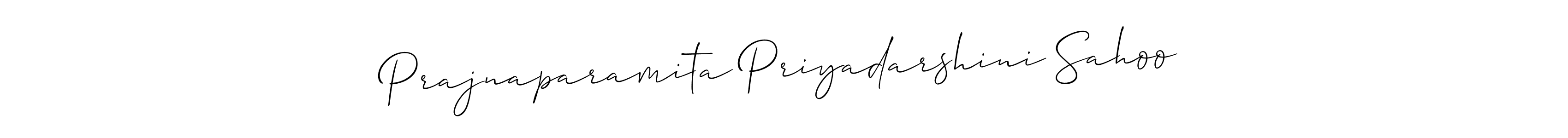 The best way (Allison_Script) to make a short signature is to pick only two or three words in your name. The name Prajnaparamita Priyadarshini Sahoo include a total of six letters. For converting this name. Prajnaparamita Priyadarshini Sahoo signature style 2 images and pictures png