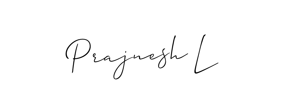 How to make Prajnesh L signature? Allison_Script is a professional autograph style. Create handwritten signature for Prajnesh L name. Prajnesh L signature style 2 images and pictures png