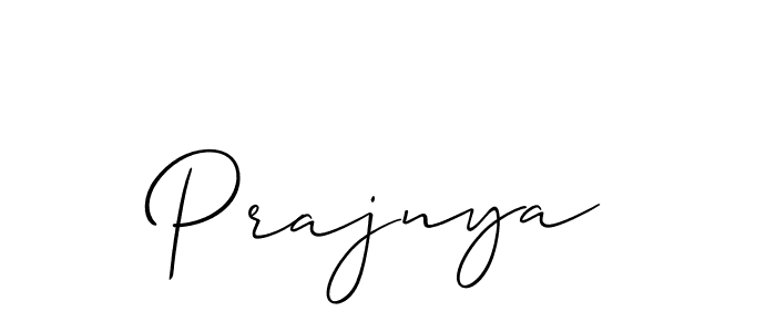 Use a signature maker to create a handwritten signature online. With this signature software, you can design (Allison_Script) your own signature for name Prajnya. Prajnya signature style 2 images and pictures png
