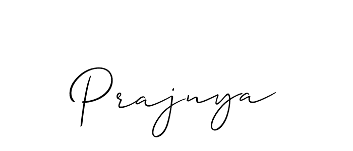 Use a signature maker to create a handwritten signature online. With this signature software, you can design (Allison_Script) your own signature for name Prajnya. Prajnya signature style 2 images and pictures png