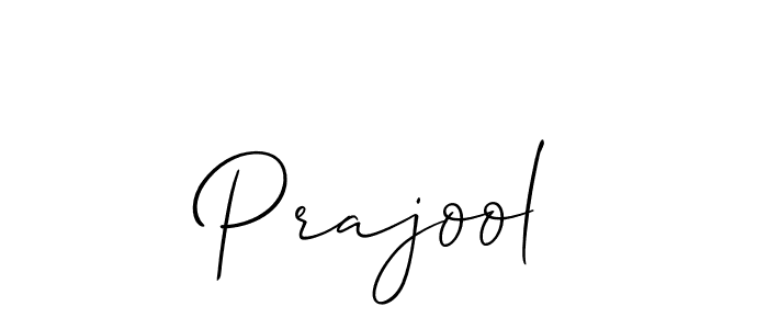 Design your own signature with our free online signature maker. With this signature software, you can create a handwritten (Allison_Script) signature for name Prajool. Prajool signature style 2 images and pictures png