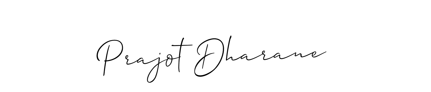 Also we have Prajot Dharane name is the best signature style. Create professional handwritten signature collection using Allison_Script autograph style. Prajot Dharane signature style 2 images and pictures png