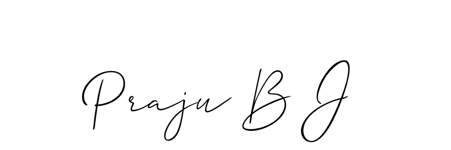 Praju B J stylish signature style. Best Handwritten Sign (Allison_Script) for my name. Handwritten Signature Collection Ideas for my name Praju B J. Praju B J signature style 2 images and pictures png