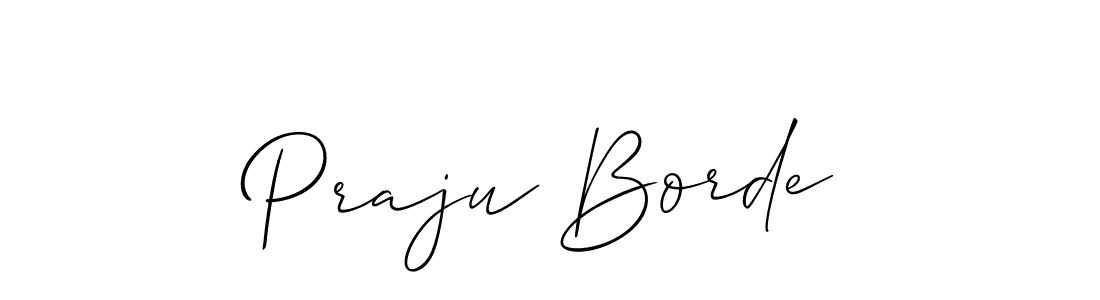 Design your own signature with our free online signature maker. With this signature software, you can create a handwritten (Allison_Script) signature for name Praju Borde. Praju Borde signature style 2 images and pictures png