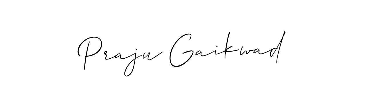 Make a beautiful signature design for name Praju Gaikwad. With this signature (Allison_Script) style, you can create a handwritten signature for free. Praju Gaikwad signature style 2 images and pictures png