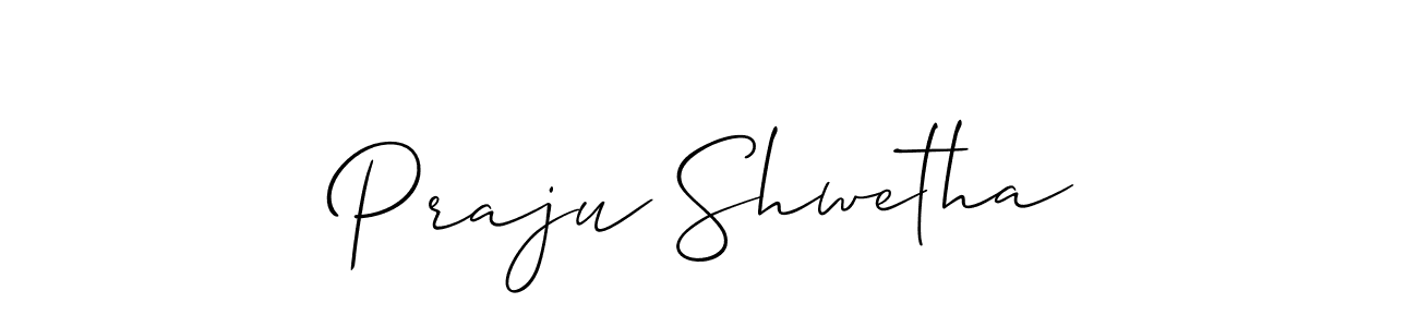 Make a short Praju Shwetha signature style. Manage your documents anywhere anytime using Allison_Script. Create and add eSignatures, submit forms, share and send files easily. Praju Shwetha signature style 2 images and pictures png