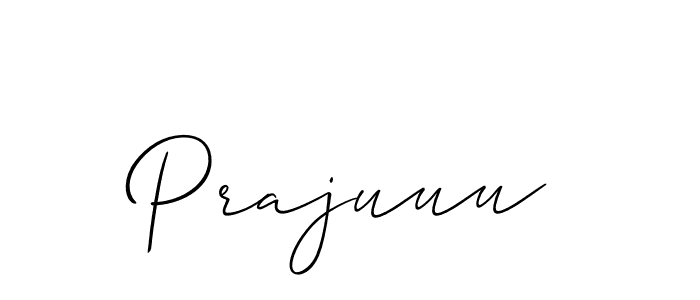 Also we have Prajuuu name is the best signature style. Create professional handwritten signature collection using Allison_Script autograph style. Prajuuu signature style 2 images and pictures png