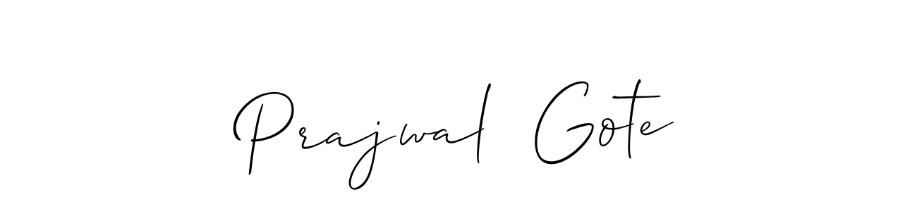 Make a short Prajwal  Gote signature style. Manage your documents anywhere anytime using Allison_Script. Create and add eSignatures, submit forms, share and send files easily. Prajwal  Gote signature style 2 images and pictures png