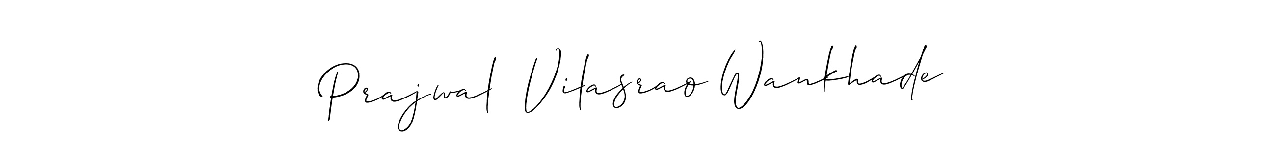 Also You can easily find your signature by using the search form. We will create Prajwal  Vilasrao Wankhade name handwritten signature images for you free of cost using Allison_Script sign style. Prajwal  Vilasrao Wankhade signature style 2 images and pictures png