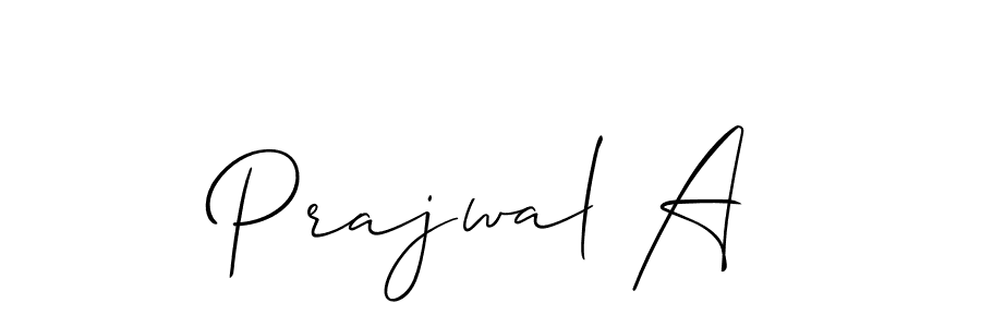 Prajwal A stylish signature style. Best Handwritten Sign (Allison_Script) for my name. Handwritten Signature Collection Ideas for my name Prajwal A. Prajwal A signature style 2 images and pictures png