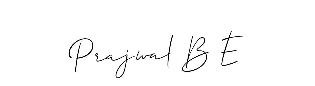 Make a beautiful signature design for name Prajwal B E. With this signature (Allison_Script) style, you can create a handwritten signature for free. Prajwal B E signature style 2 images and pictures png