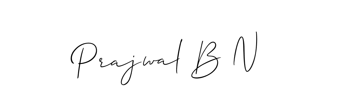 Design your own signature with our free online signature maker. With this signature software, you can create a handwritten (Allison_Script) signature for name Prajwal B N. Prajwal B N signature style 2 images and pictures png