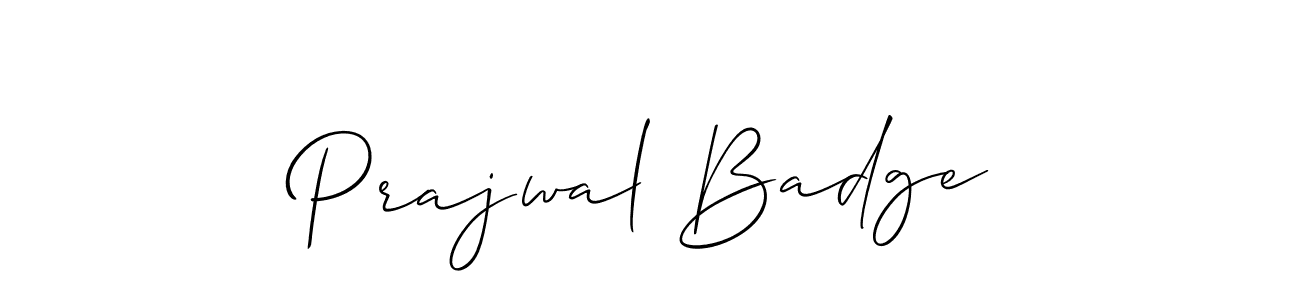 How to Draw Prajwal Badge signature style? Allison_Script is a latest design signature styles for name Prajwal Badge. Prajwal Badge signature style 2 images and pictures png