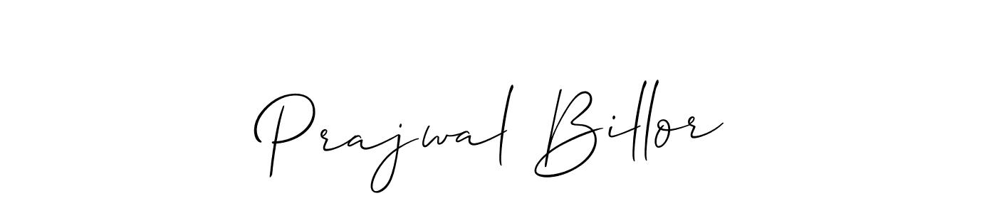 This is the best signature style for the Prajwal Billor name. Also you like these signature font (Allison_Script). Mix name signature. Prajwal Billor signature style 2 images and pictures png