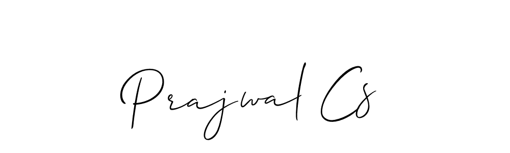 if you are searching for the best signature style for your name Prajwal Cs. so please give up your signature search. here we have designed multiple signature styles  using Allison_Script. Prajwal Cs signature style 2 images and pictures png