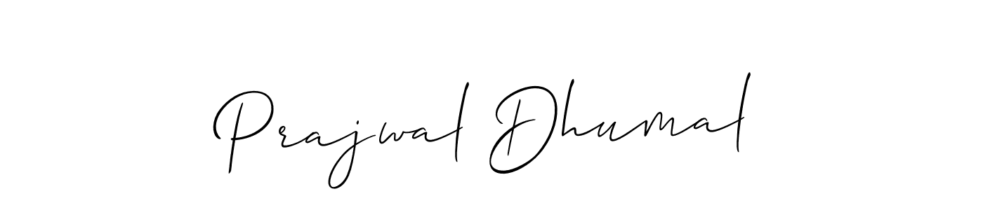 How to make Prajwal Dhumal signature? Allison_Script is a professional autograph style. Create handwritten signature for Prajwal Dhumal name. Prajwal Dhumal signature style 2 images and pictures png