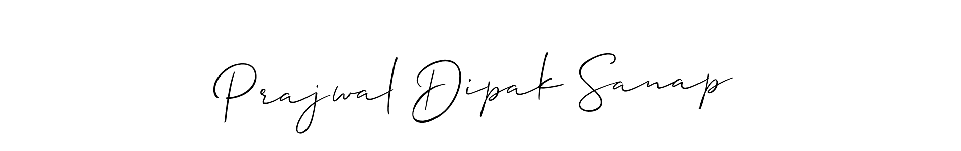 Use a signature maker to create a handwritten signature online. With this signature software, you can design (Allison_Script) your own signature for name Prajwal Dipak Sanap. Prajwal Dipak Sanap signature style 2 images and pictures png