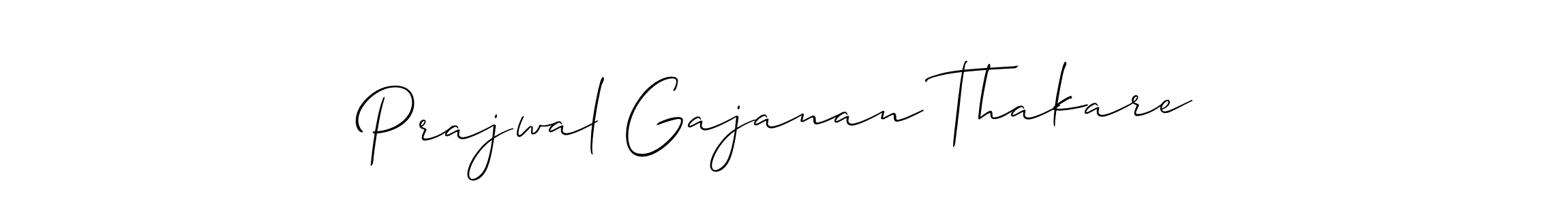 The best way (Allison_Script) to make a short signature is to pick only two or three words in your name. The name Prajwal Gajanan Thakare include a total of six letters. For converting this name. Prajwal Gajanan Thakare signature style 2 images and pictures png