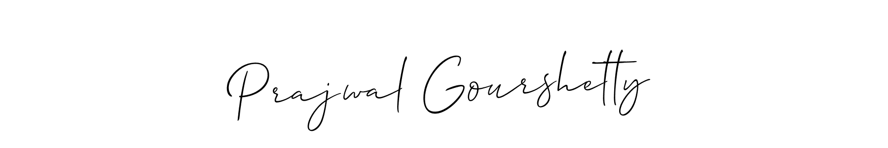 You should practise on your own different ways (Allison_Script) to write your name (Prajwal Gourshetty) in signature. don't let someone else do it for you. Prajwal Gourshetty signature style 2 images and pictures png