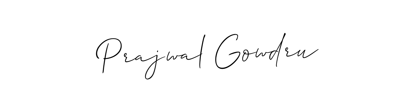 How to Draw Prajwal Gowdru signature style? Allison_Script is a latest design signature styles for name Prajwal Gowdru. Prajwal Gowdru signature style 2 images and pictures png