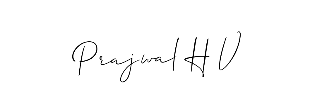 Use a signature maker to create a handwritten signature online. With this signature software, you can design (Allison_Script) your own signature for name Prajwal H V. Prajwal H V signature style 2 images and pictures png