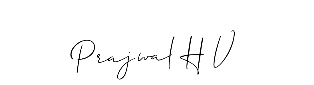 if you are searching for the best signature style for your name Prajwal H V. so please give up your signature search. here we have designed multiple signature styles  using Allison_Script. Prajwal H V signature style 2 images and pictures png