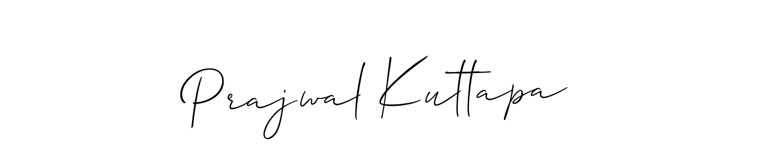 Also You can easily find your signature by using the search form. We will create Prajwal Kuttapa name handwritten signature images for you free of cost using Allison_Script sign style. Prajwal Kuttapa signature style 2 images and pictures png