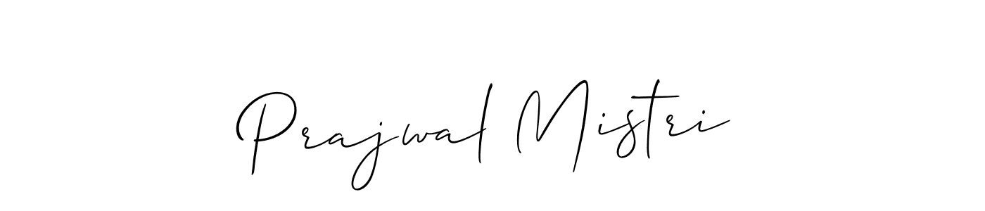 It looks lik you need a new signature style for name Prajwal Mistri. Design unique handwritten (Allison_Script) signature with our free signature maker in just a few clicks. Prajwal Mistri signature style 2 images and pictures png