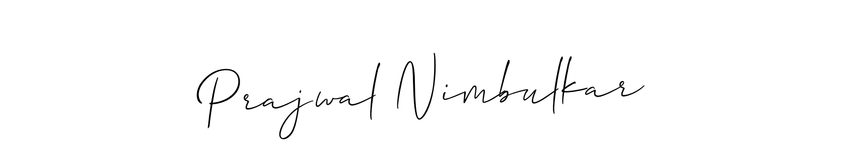 It looks lik you need a new signature style for name Prajwal Nimbulkar. Design unique handwritten (Allison_Script) signature with our free signature maker in just a few clicks. Prajwal Nimbulkar signature style 2 images and pictures png