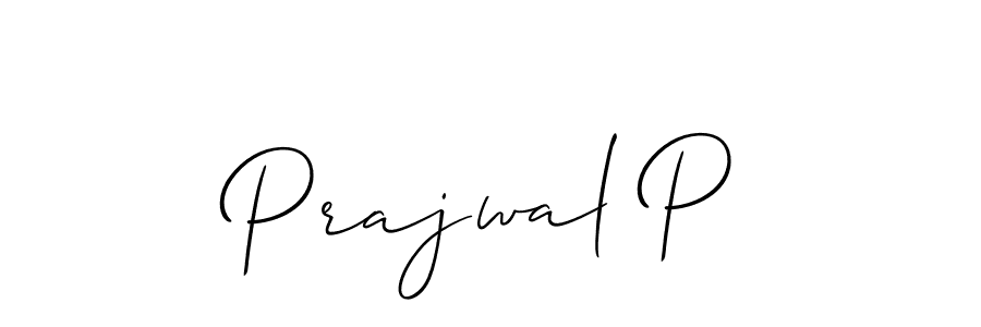 Make a beautiful signature design for name Prajwal P. With this signature (Allison_Script) style, you can create a handwritten signature for free. Prajwal P signature style 2 images and pictures png