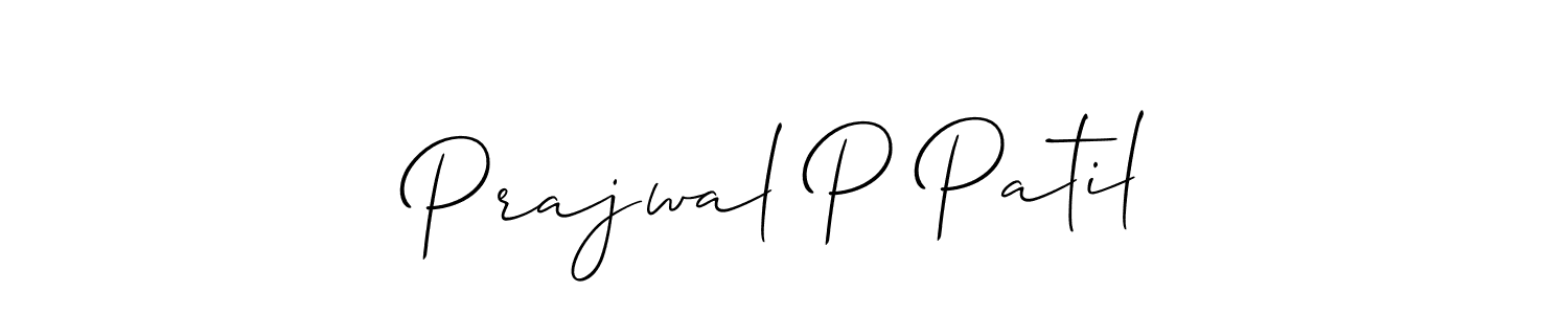 It looks lik you need a new signature style for name Prajwal P Patil. Design unique handwritten (Allison_Script) signature with our free signature maker in just a few clicks. Prajwal P Patil signature style 2 images and pictures png