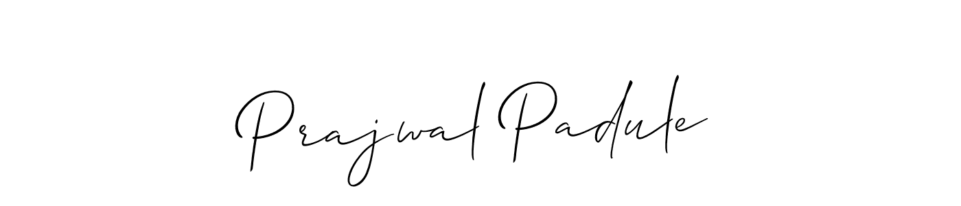 Prajwal Padule stylish signature style. Best Handwritten Sign (Allison_Script) for my name. Handwritten Signature Collection Ideas for my name Prajwal Padule. Prajwal Padule signature style 2 images and pictures png