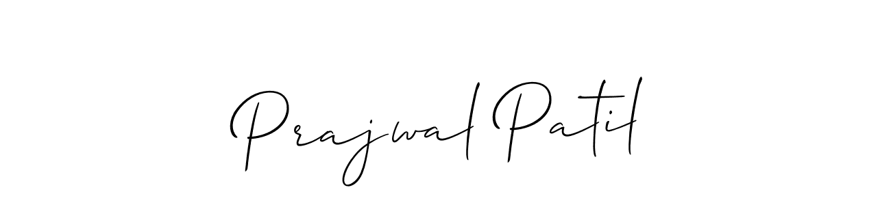 Design your own signature with our free online signature maker. With this signature software, you can create a handwritten (Allison_Script) signature for name Prajwal Patil. Prajwal Patil signature style 2 images and pictures png