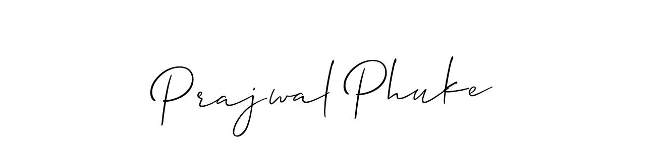 Allison_Script is a professional signature style that is perfect for those who want to add a touch of class to their signature. It is also a great choice for those who want to make their signature more unique. Get Prajwal Phuke name to fancy signature for free. Prajwal Phuke signature style 2 images and pictures png